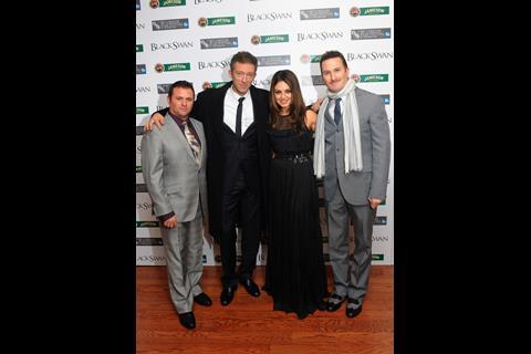 Producer Scott Franklin, actors Vincent Cassel and Mila Kunis and director Darren Aronofsky at Black Swan
